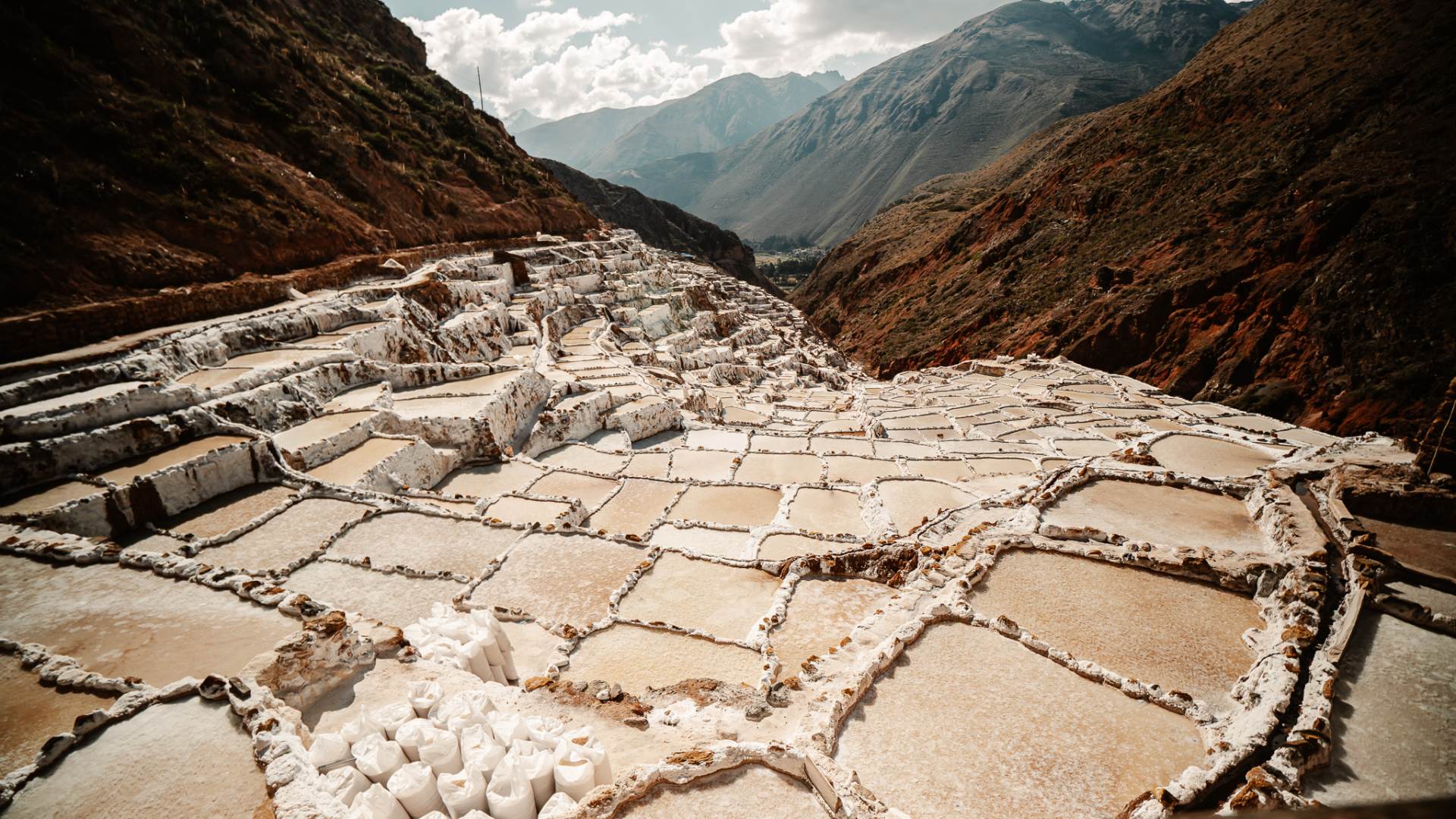 The communally managed salt pans at Maras
